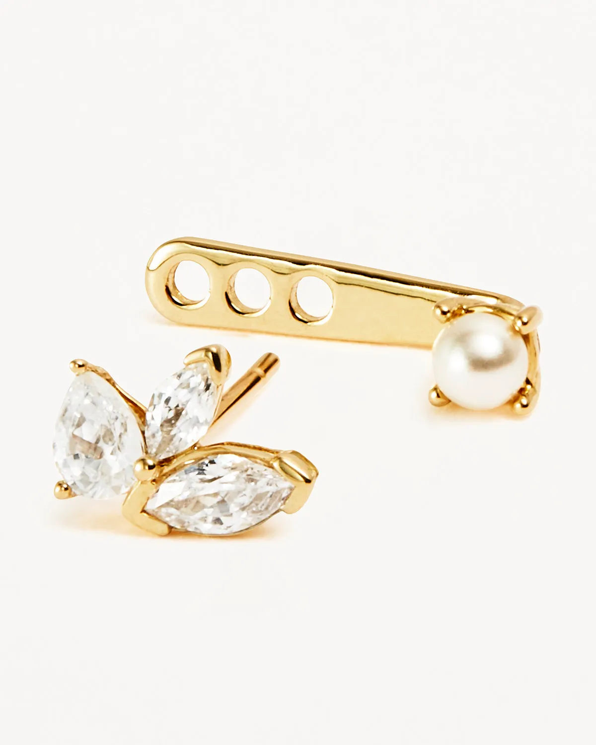 14k Solid Gold In Bloom Lab-Grown Diamond Ear Jacket