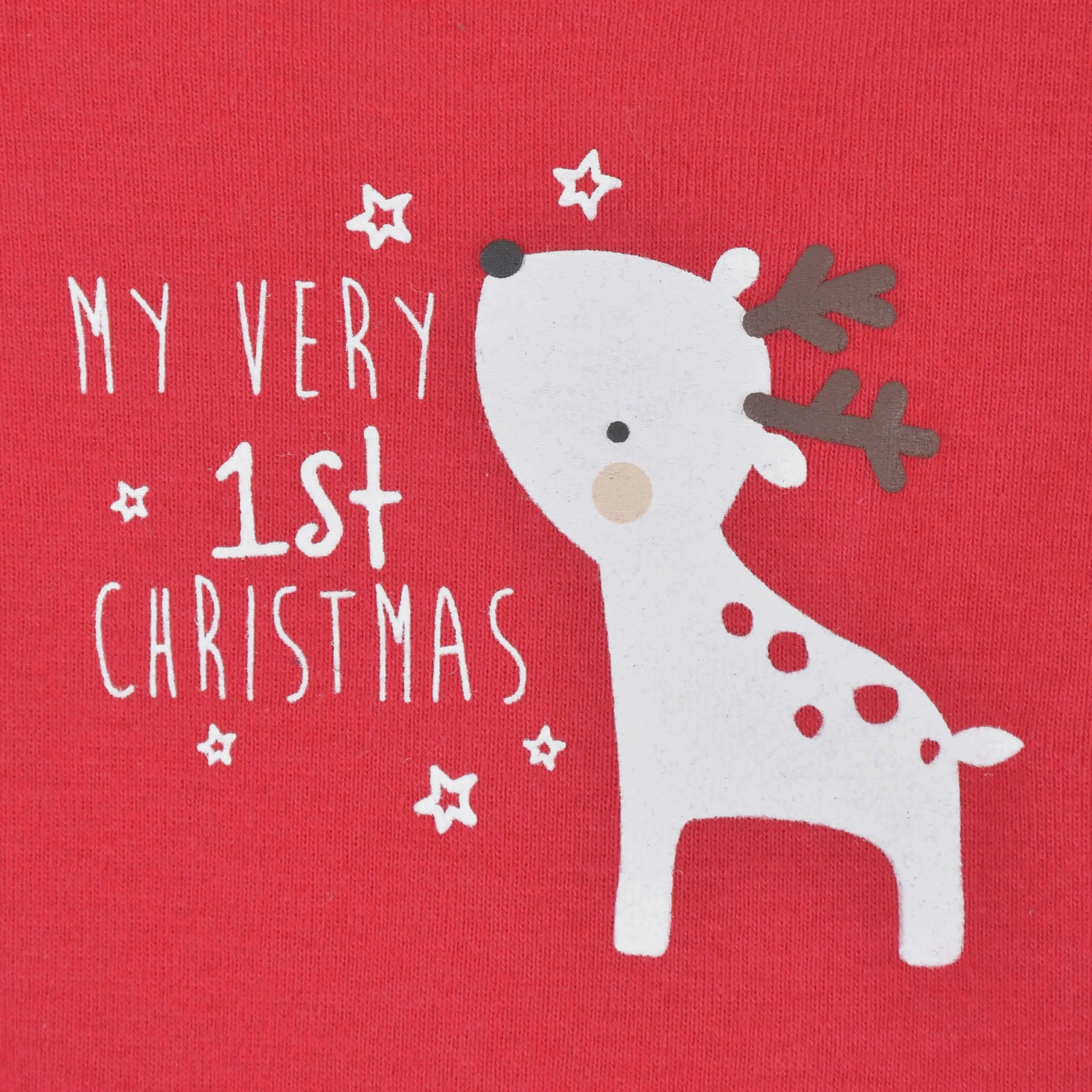 2-Piece Baby Girls Reindeer Skirted Onesies® Bodysuit & Cap