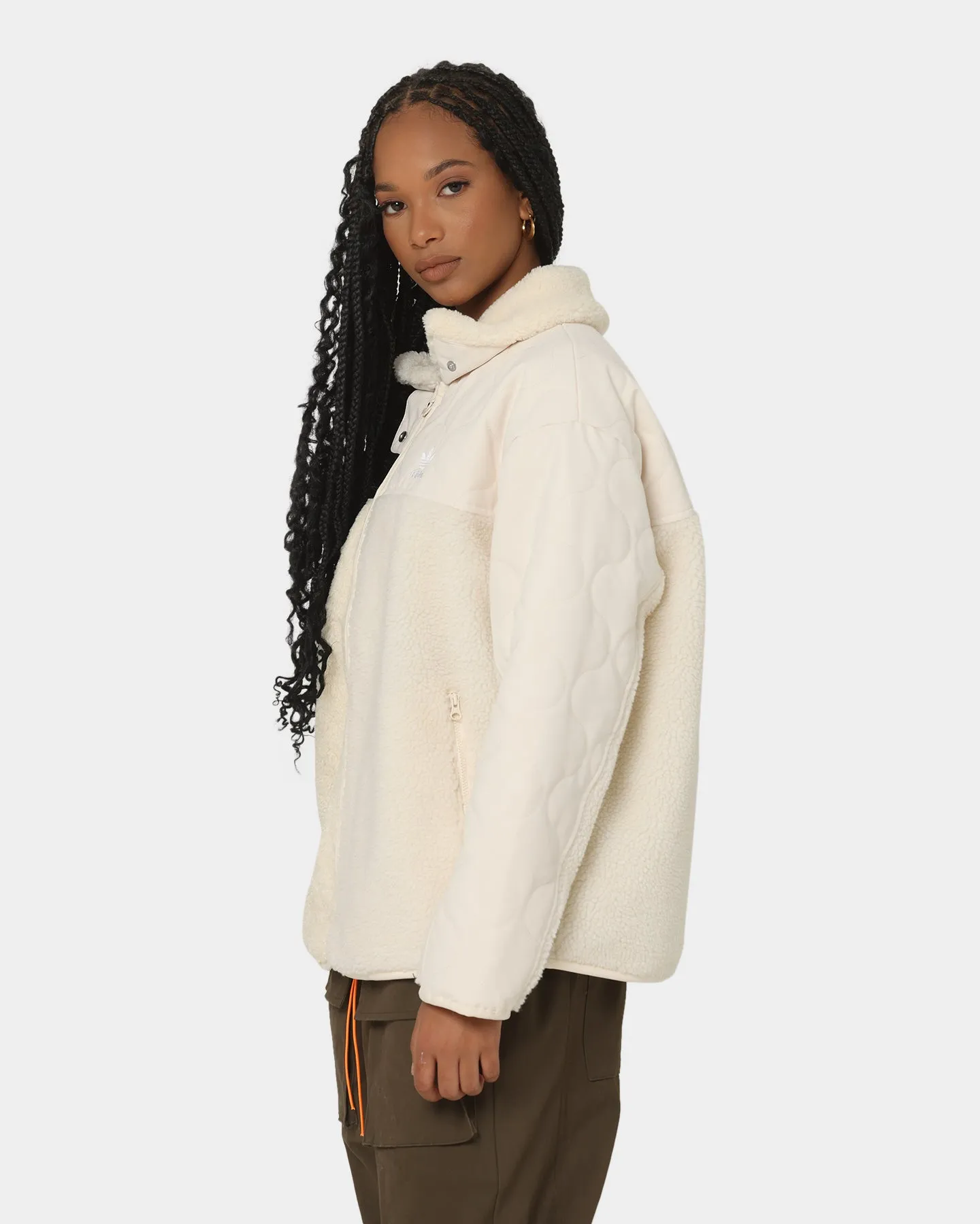 Adidas Women's Sherpa Jacket Wonder White