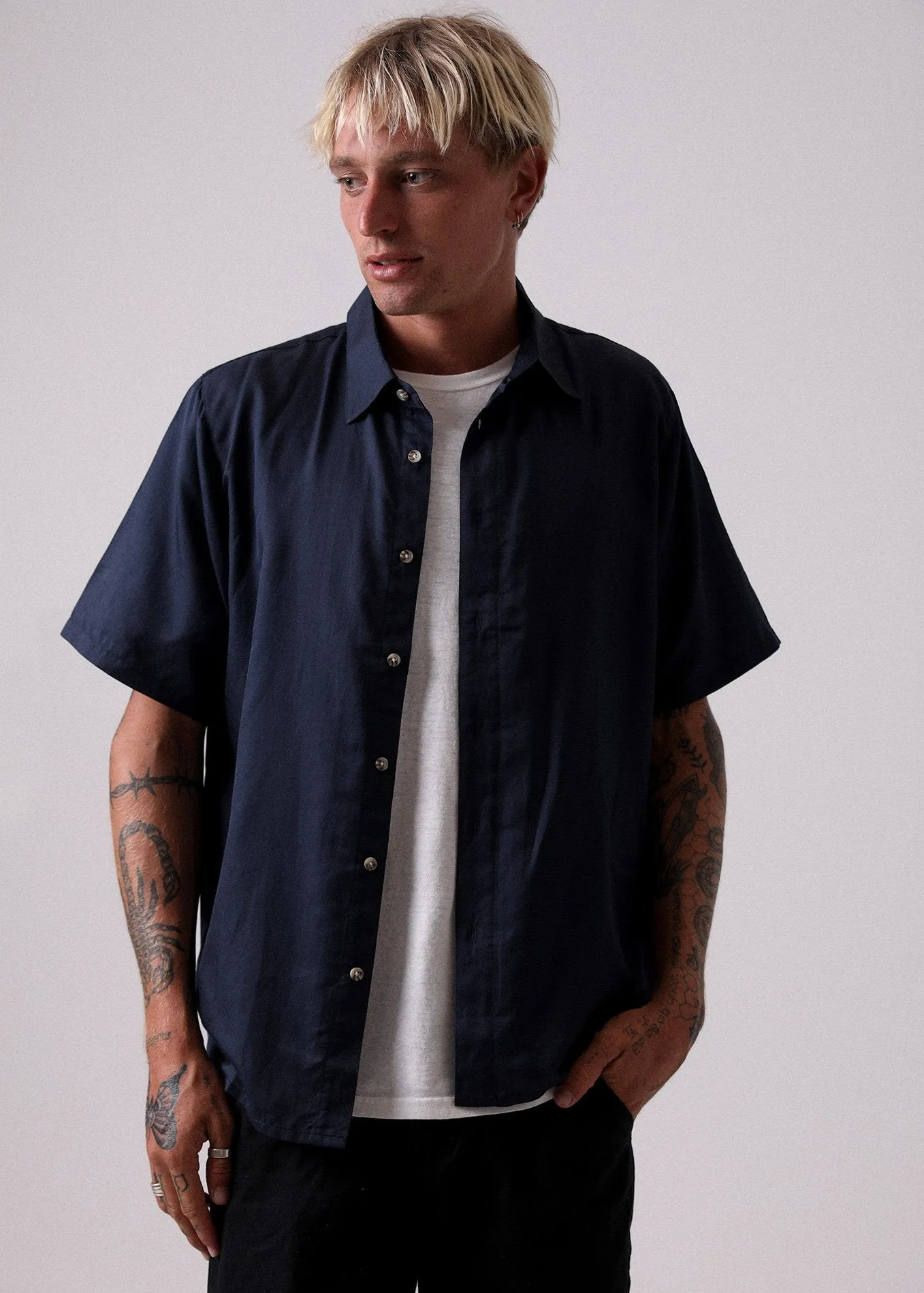 Afends Mens Holiday - Hemp Silk Short Sleeve Shirt