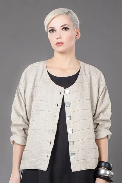 Anna Crop Jacket in Natural Roma