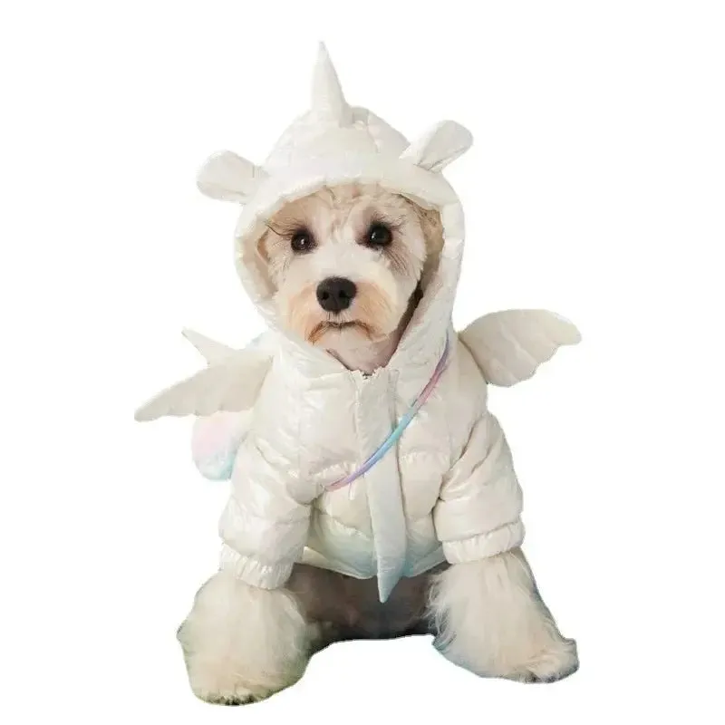 Anniepaw Waterproof Warm Winter Snowsuit Unicorn Jacket for Dogs