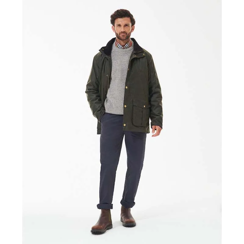 Barbour Brockstone Mens Wax Jacket - Archive Olive