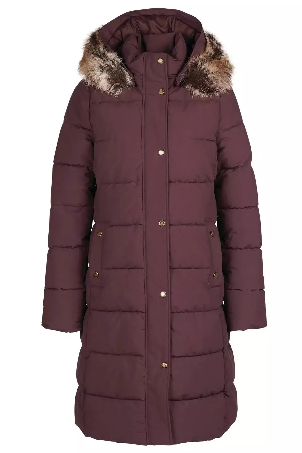 Barbour Grayling Ladies Quilted jacket with hood in Black Cherry LQU1641PU51