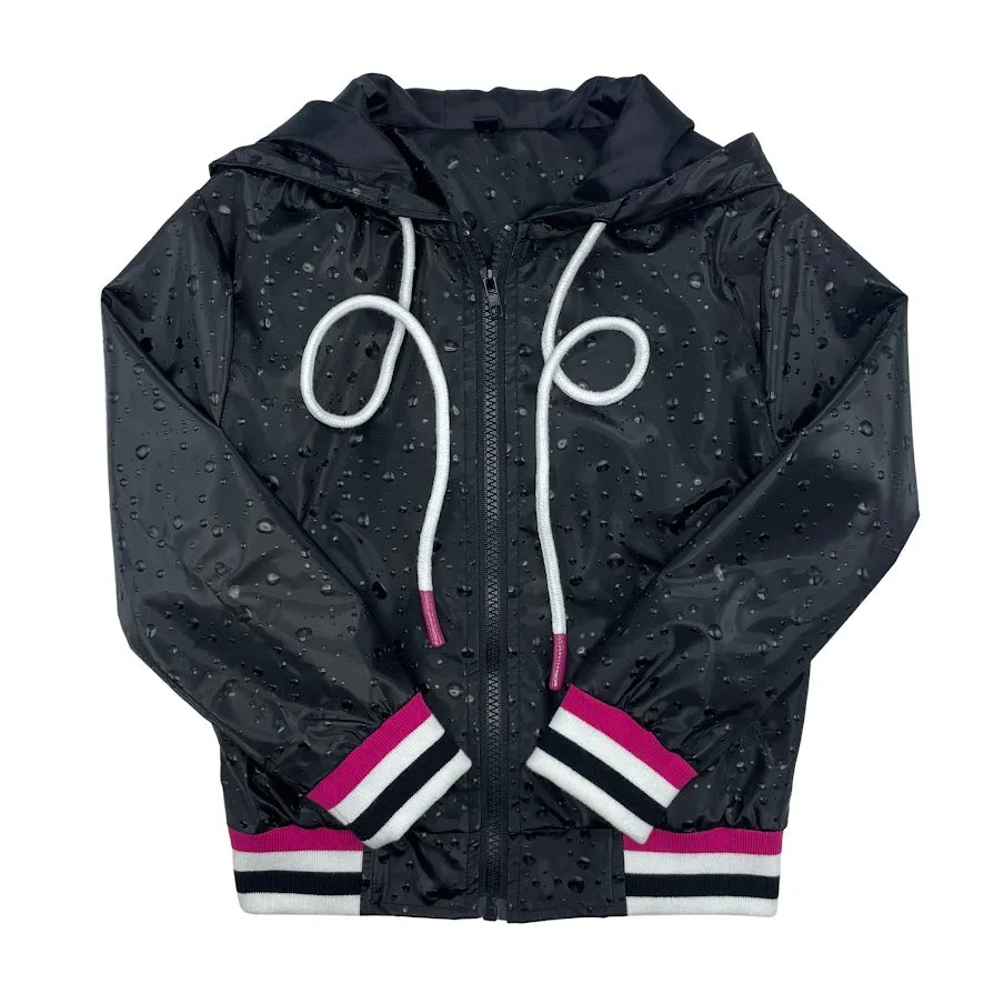 Best Frendz Pink Ribbed Rain Jacket