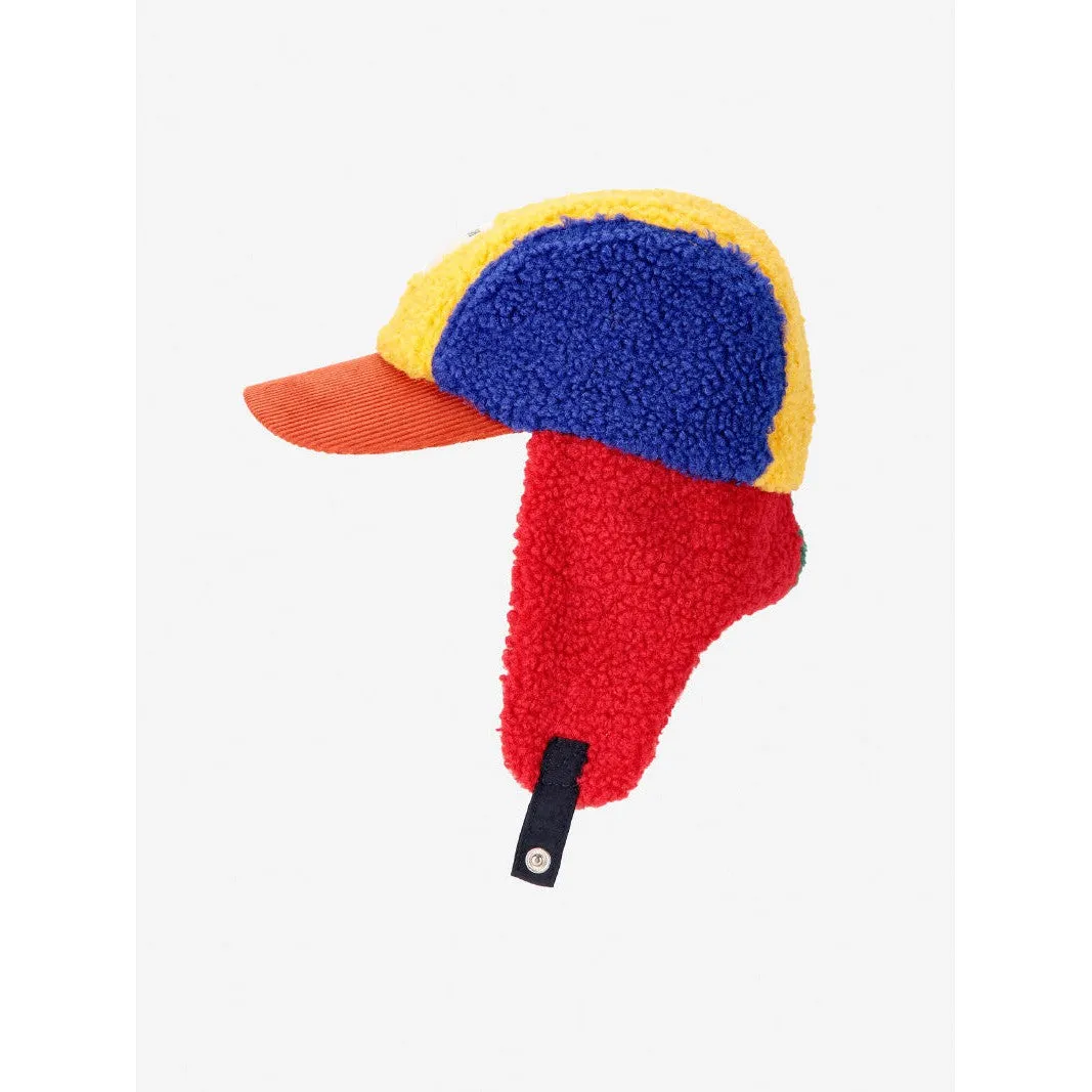 Bobo Choses - Colour Block sheepskin chapka hat