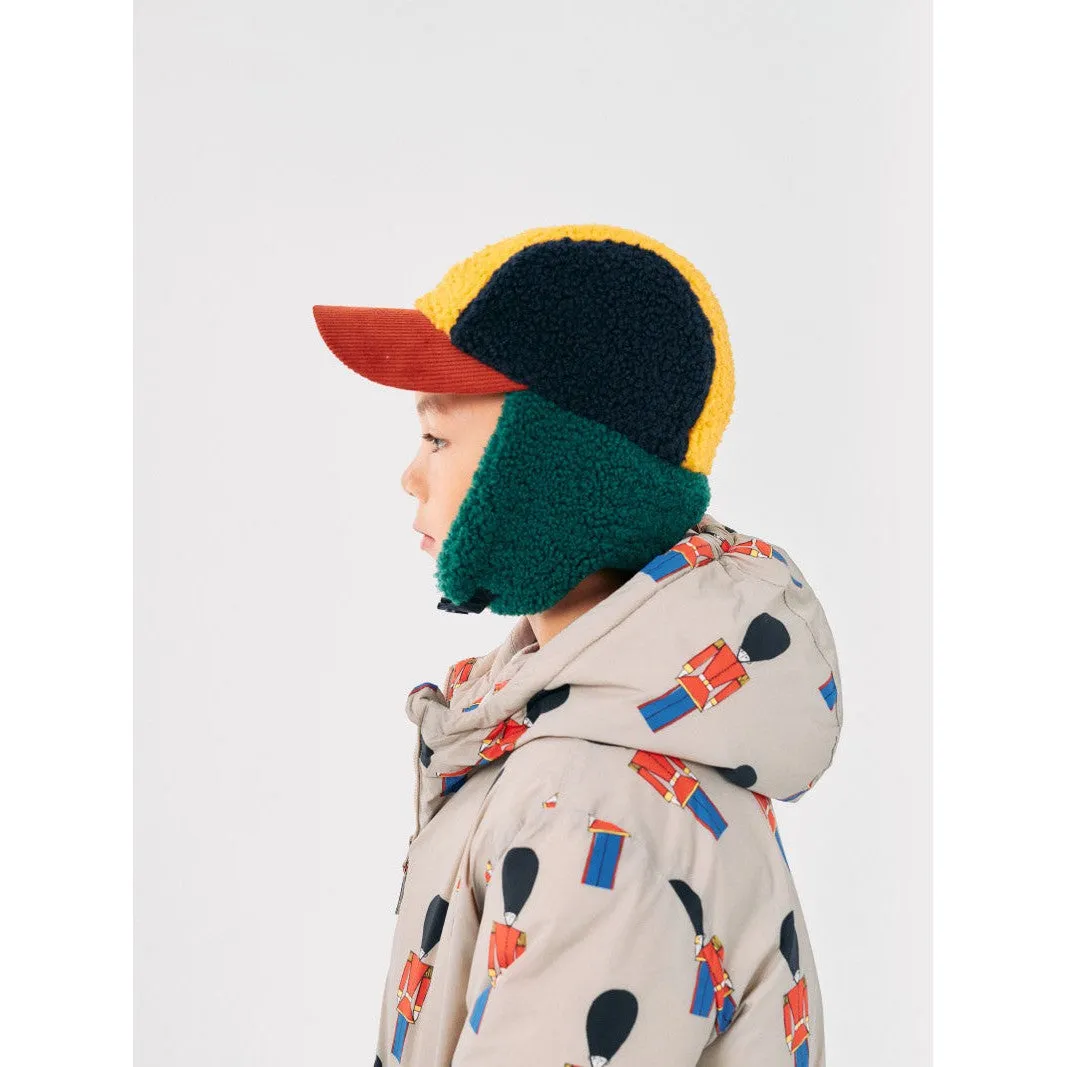 Bobo Choses - Colour Block sheepskin chapka hat