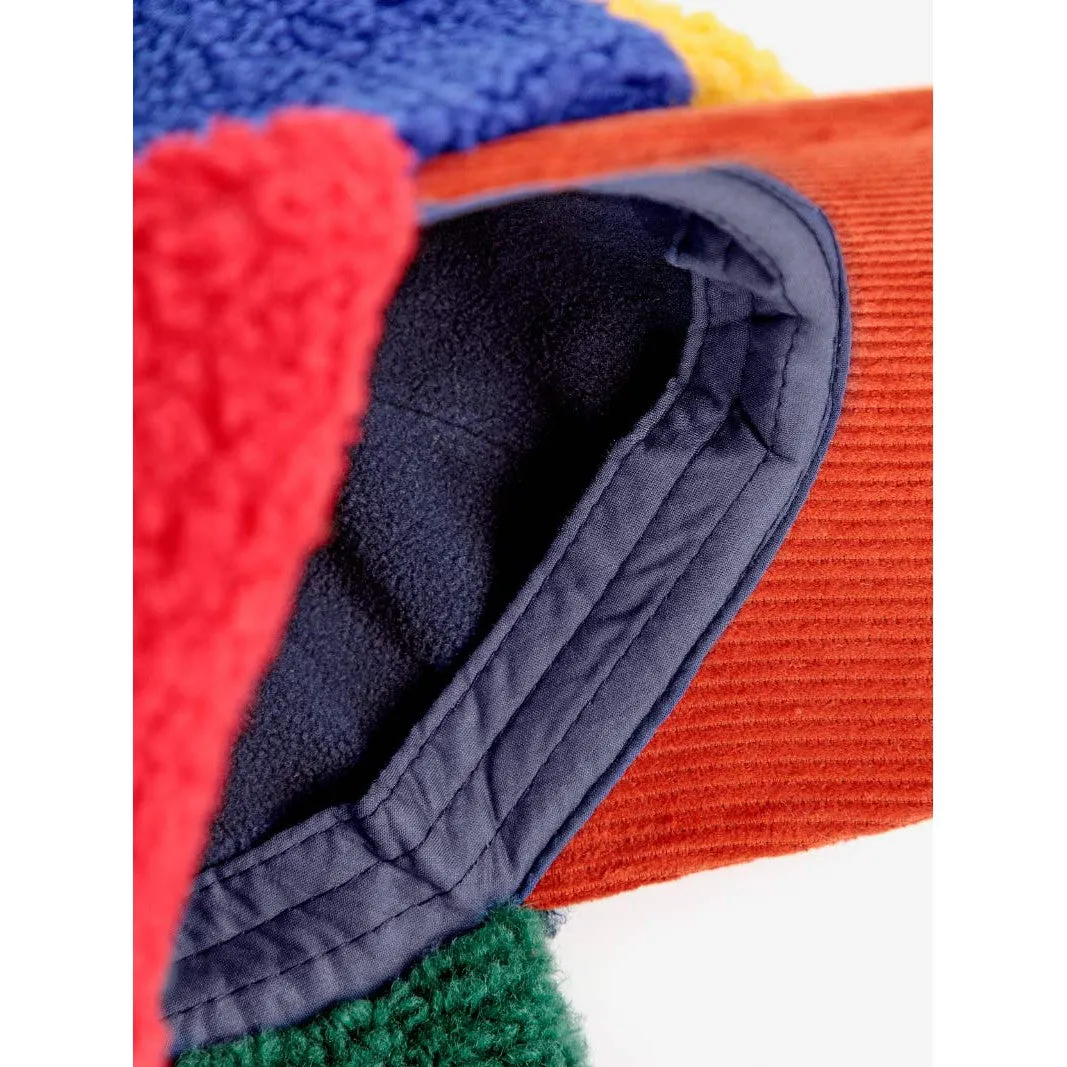 Bobo Choses - Colour Block sheepskin chapka hat