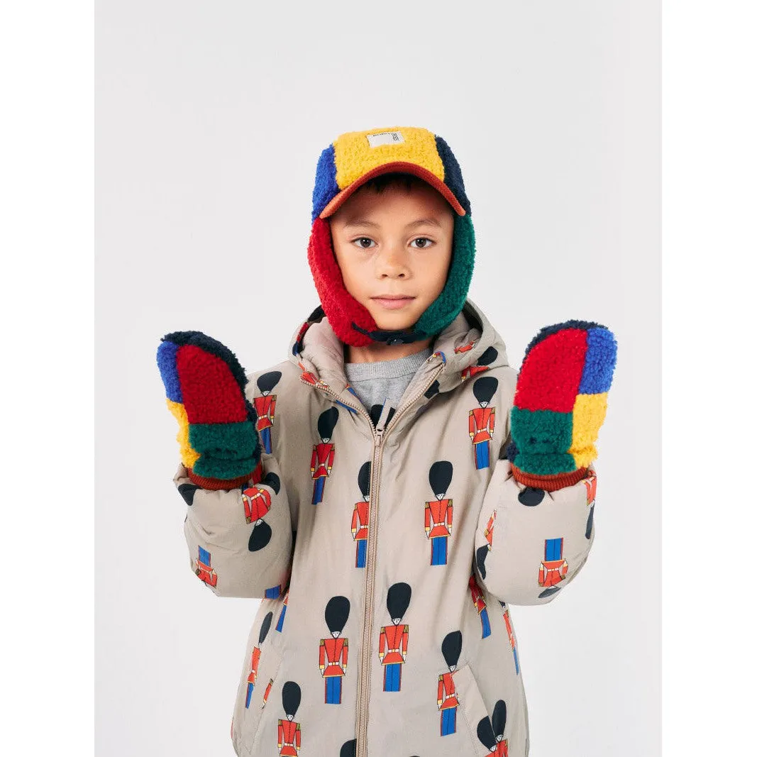 Bobo Choses - Colour Block sheepskin chapka hat