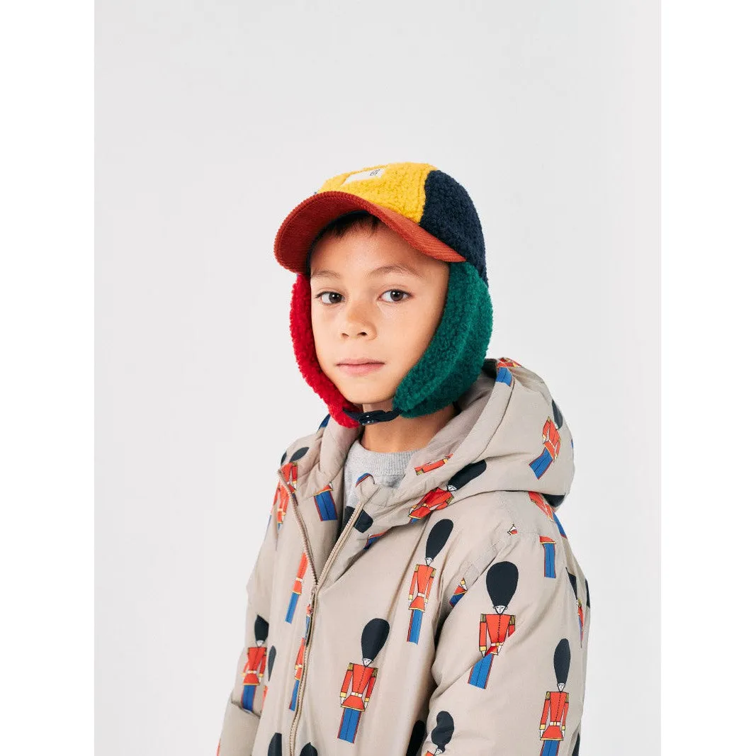 Bobo Choses - Colour Block sheepskin chapka hat