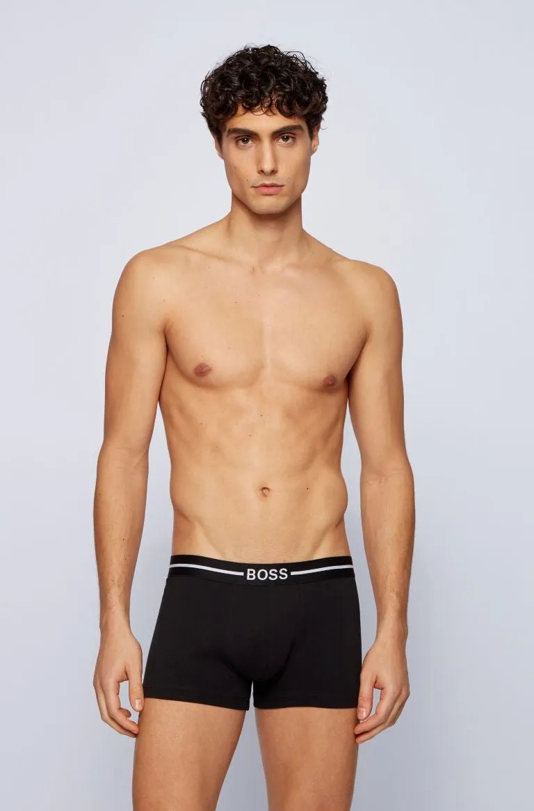 BOSS Trunk 3 Pack Organic Underwear in Black, Khaki & Black