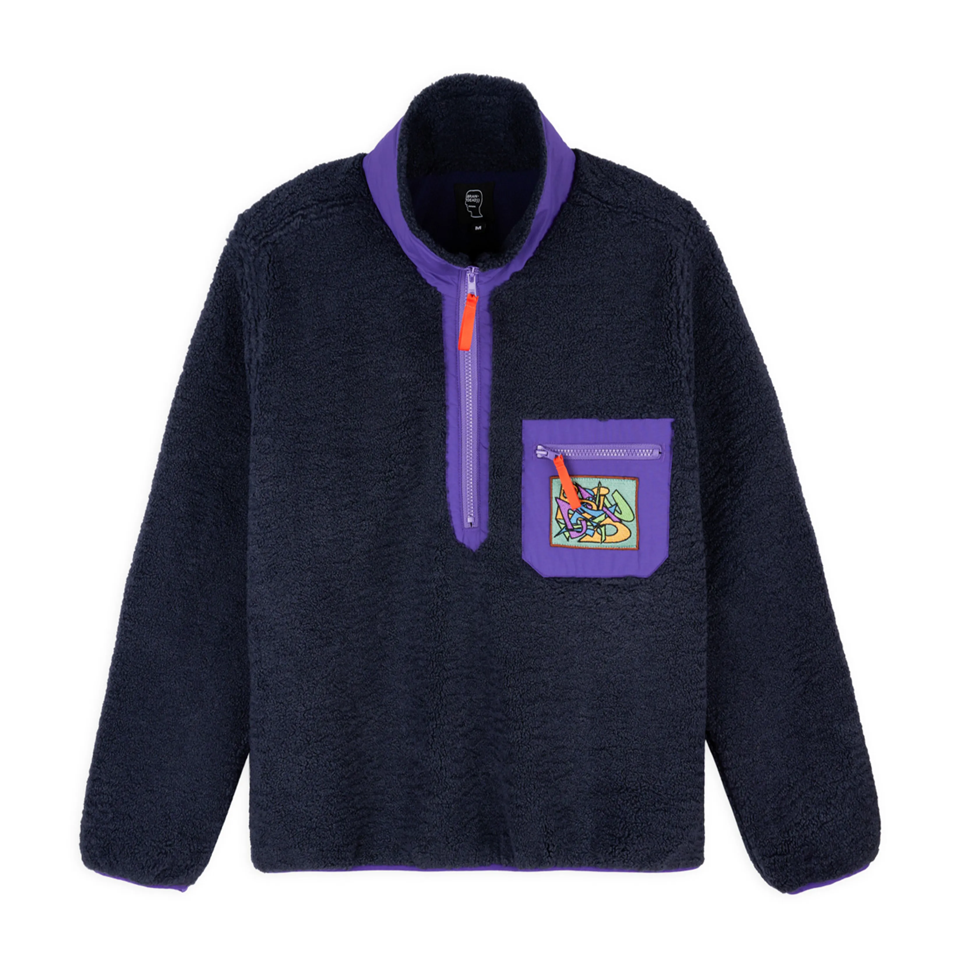 Brain Dead Teddy Sherpa Half Zip Jacket