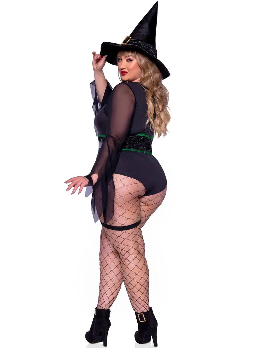 Broomstick Babe Plus Size Womens Sexy Witch Costume