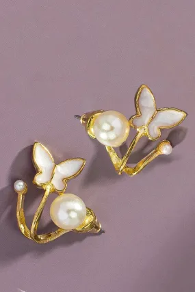 Butterfly Pearl Earrings