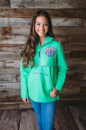 Charles River New England Lilly Pulitzer Monogrammed Quarterzip Rain Pullover