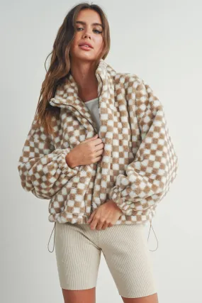 CHECKER TEDDY JACKET