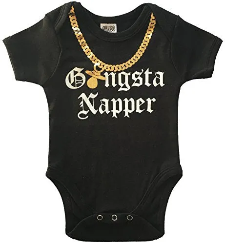 CHUBS Gangsta Napper, Funny Baby Bodysuit, Cool Baby Boy Clothes, (3-6M)