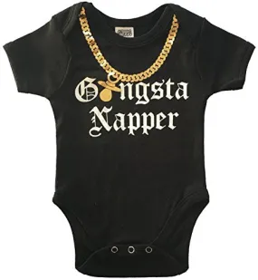 CHUBS Gangsta Napper, Funny Baby Bodysuit, Cool Baby Boy Clothes, (3-6M)