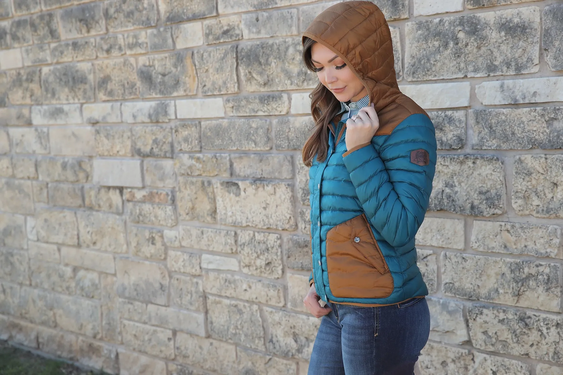 Cinch Women's Teal Quilted Jacket