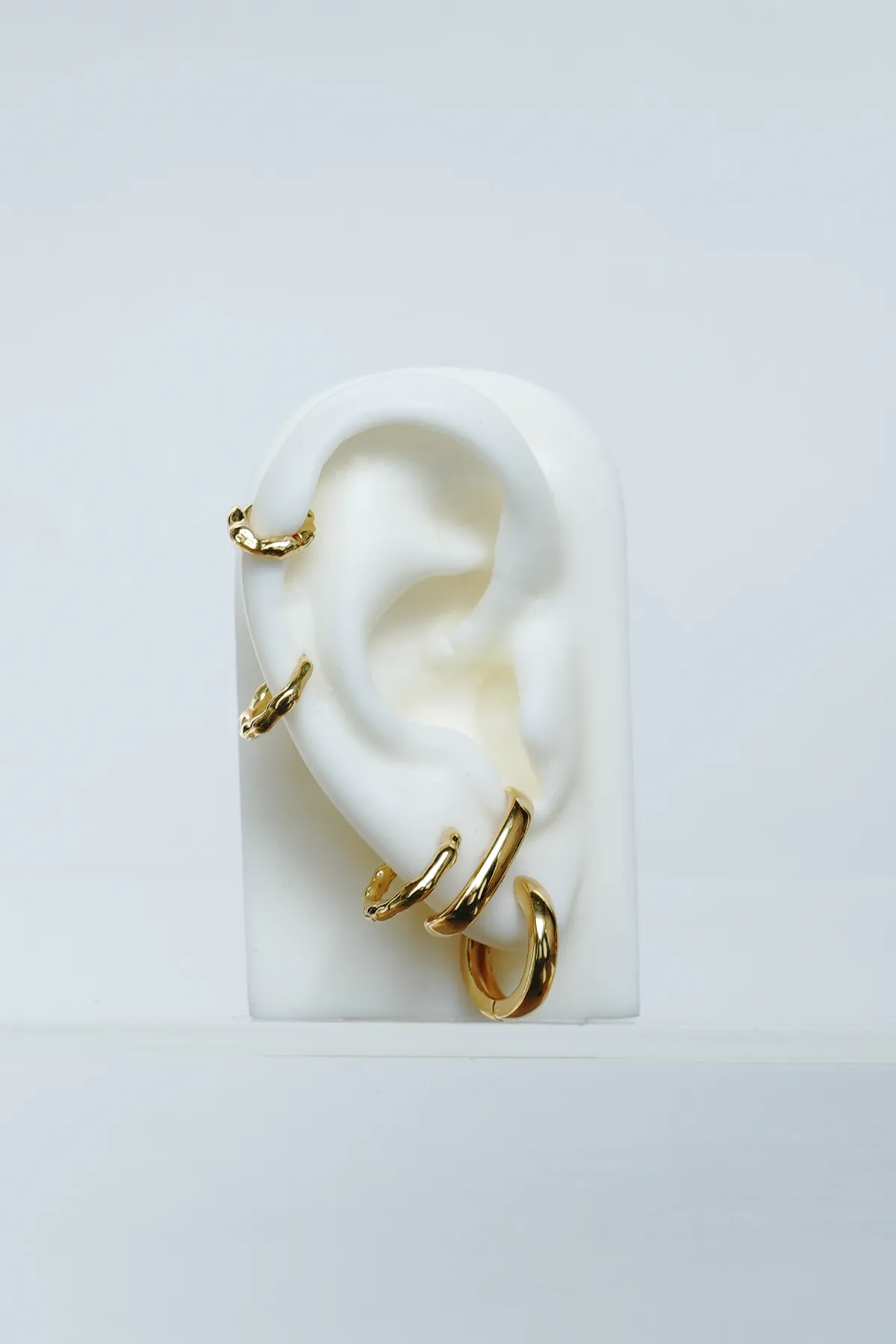 Classic ear jacket 14k solid gold