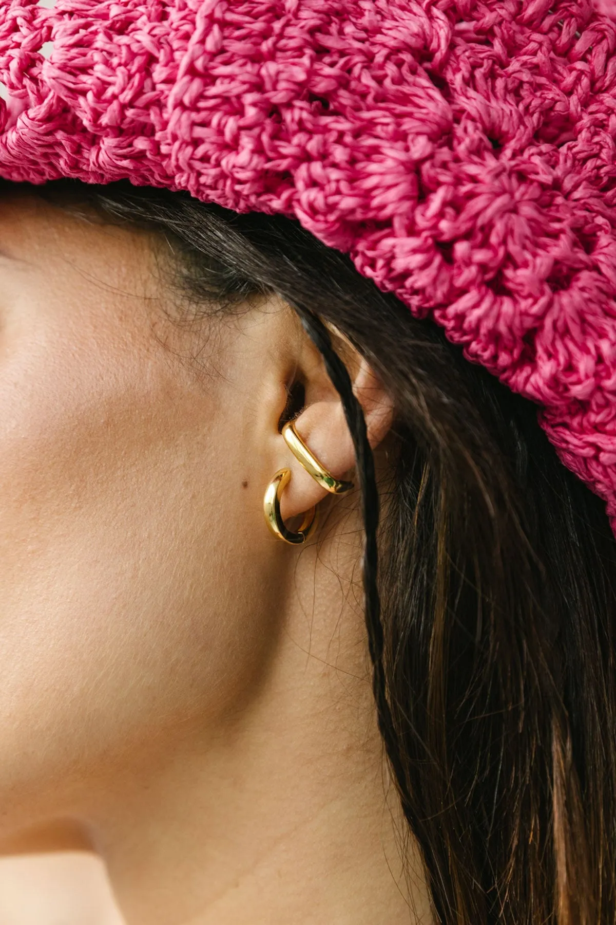 Classic ear jacket 14k solid gold