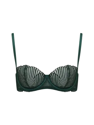 Coco de Mer Athena Balcony Bra in Deep Green