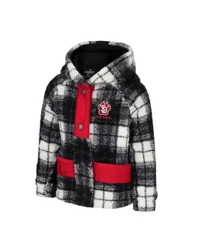 Colosseum Toddler Black and White Checked Sherpa Jacket