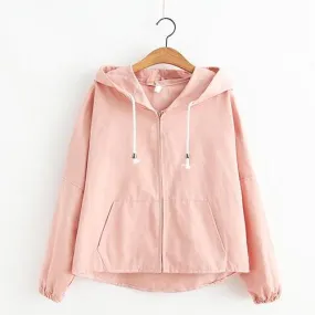 Cute Mouse Ear Pockets Applique Hoodies