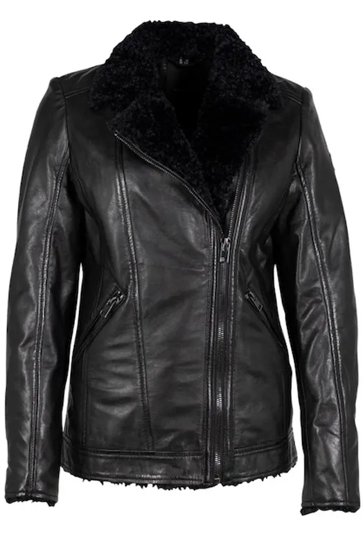 Deba Black Leather Jacket