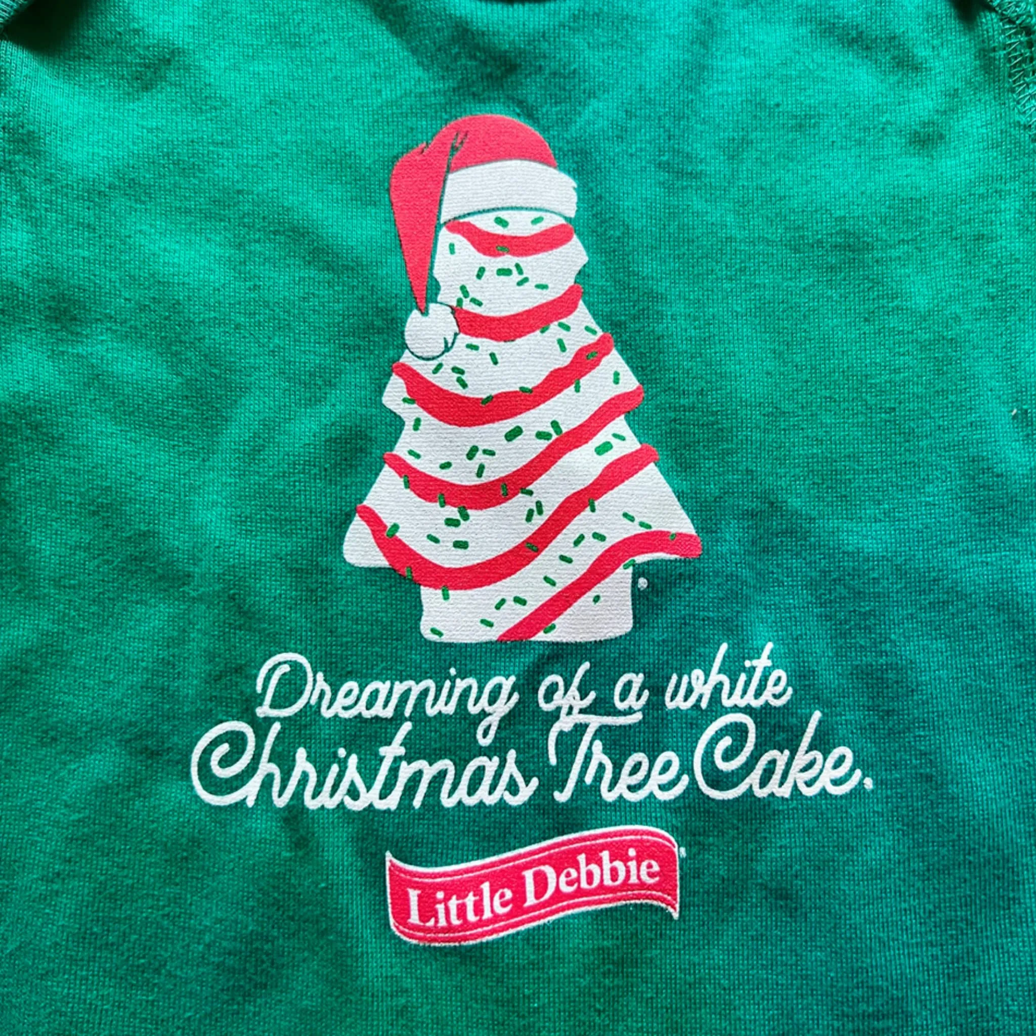 Dreaming of a White Christmas Tree Cake Infant Bodysuit