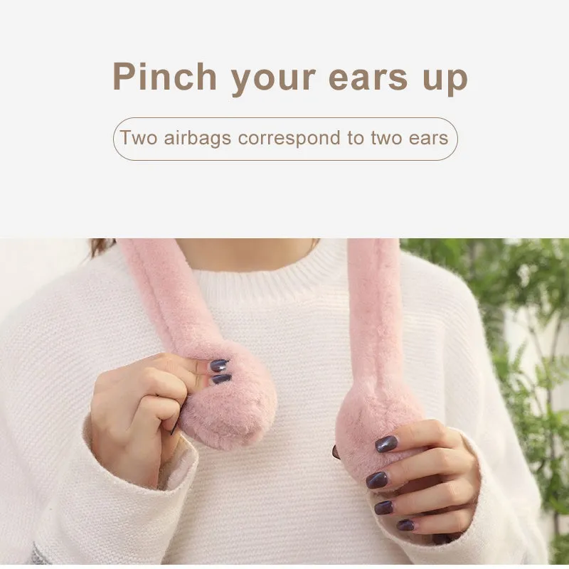 Earmuffs with cute jumping rabbit ear