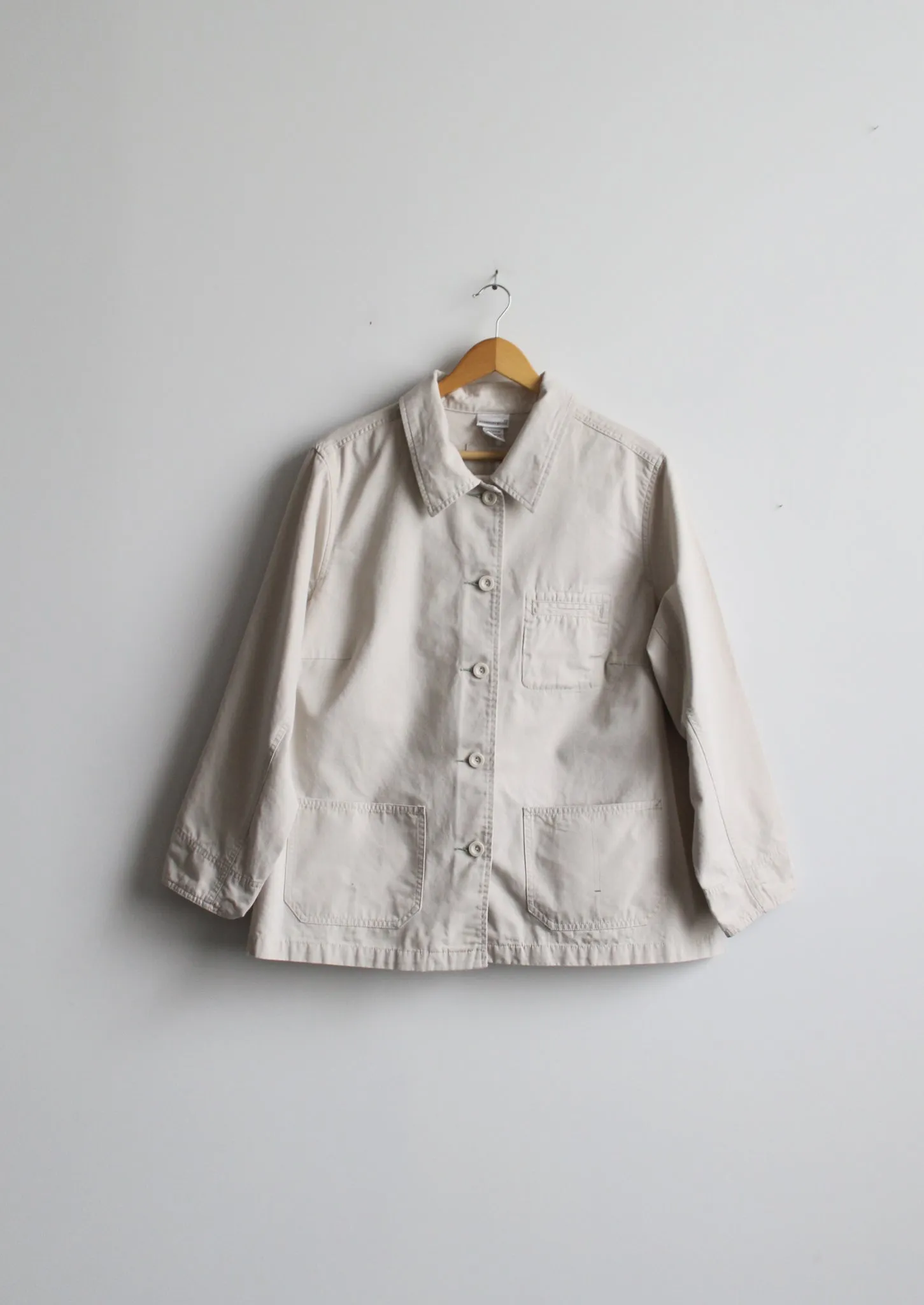 ecru cotton chore coat