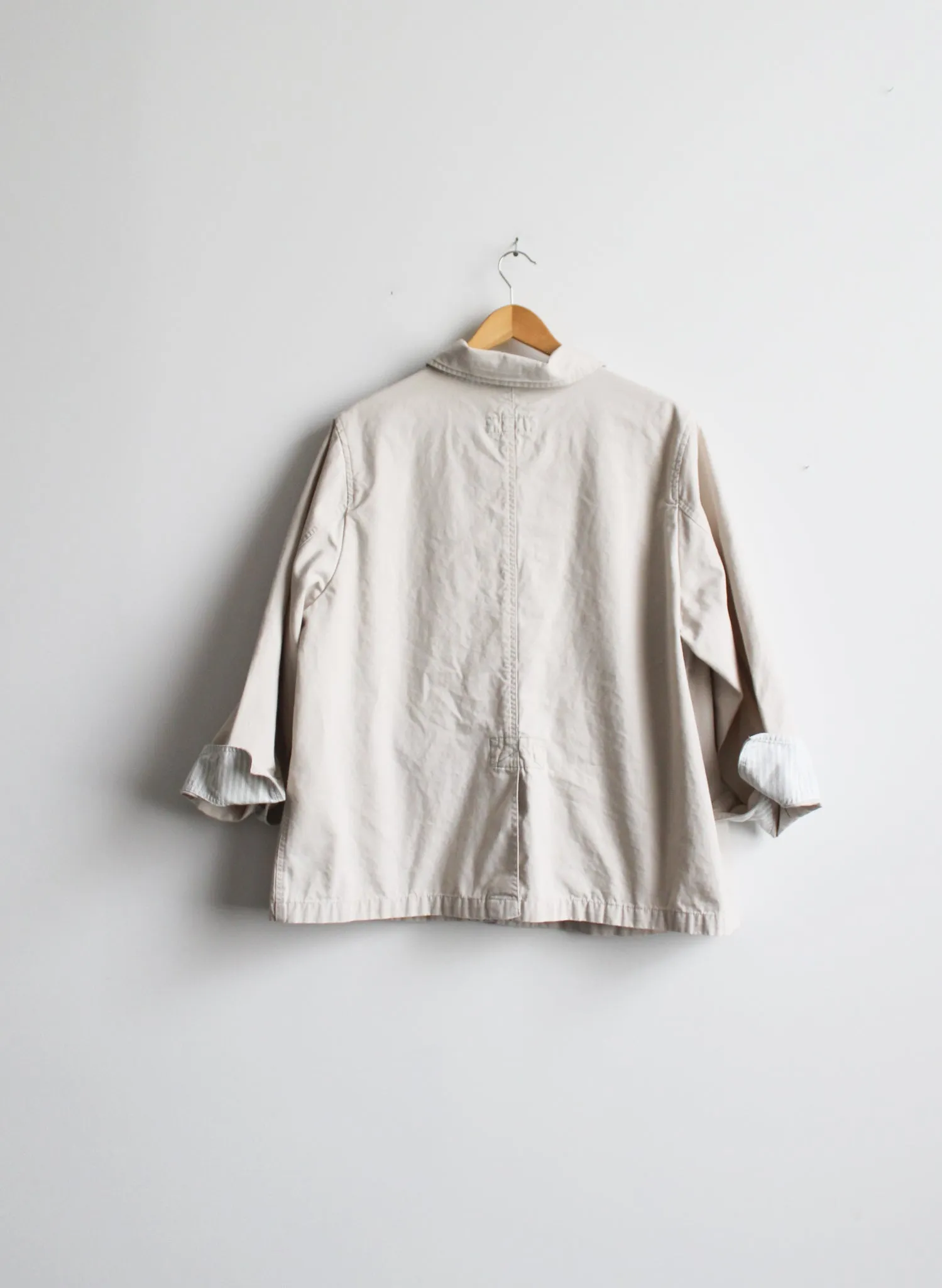 ecru cotton chore coat