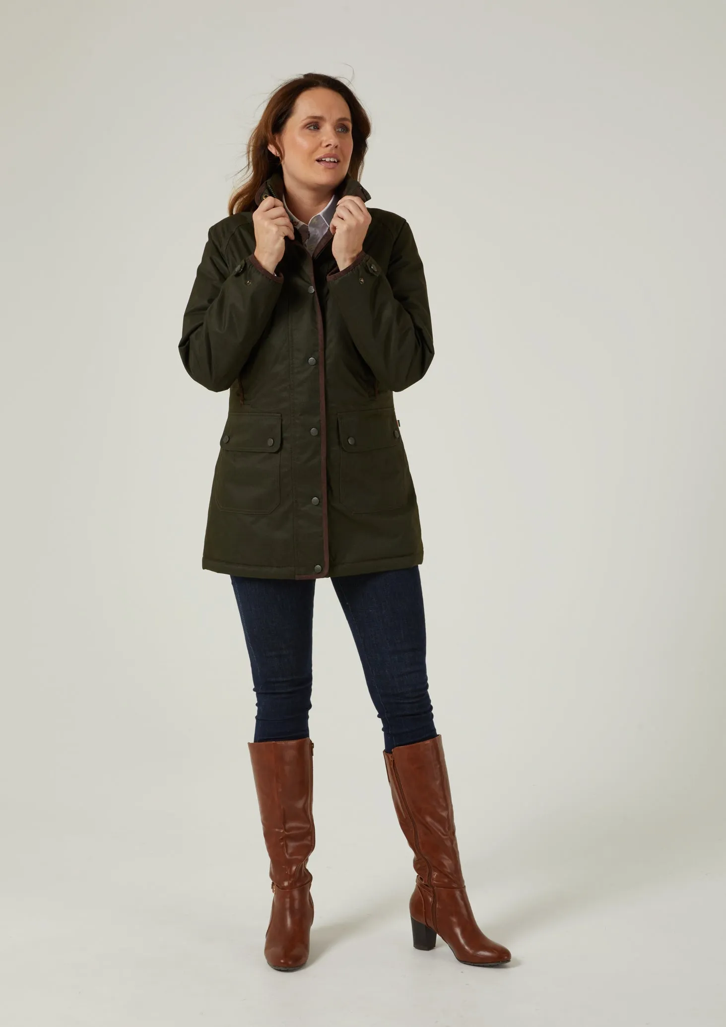 Fernley Ladies Waterproof Weekend Coat In Woodland