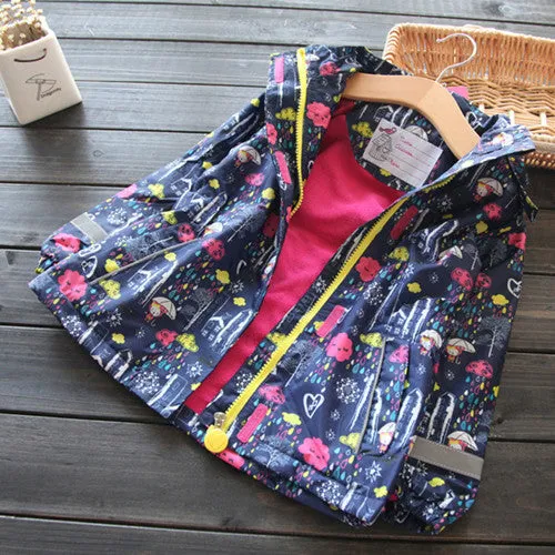 Fleece Lined Spring and Fall Wind and Rain Coat - Free Shipping to N.A.