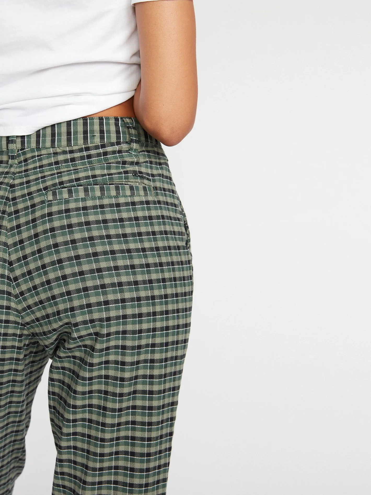 Frochickie High Rise Chino Pants - Dark Pine