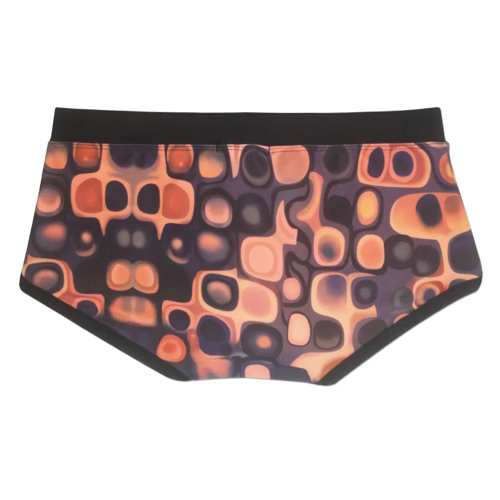 Geometric Pattern Drawstring Waist Brief