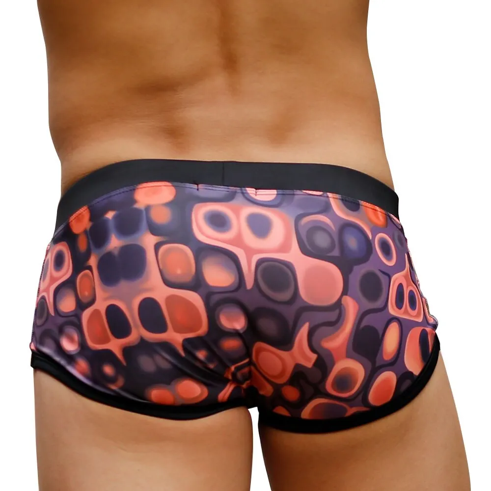 Geometric Pattern Drawstring Waist Brief