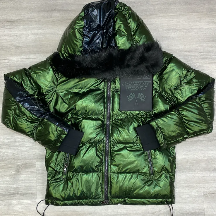 GFTD- racing team puff jacket (green)