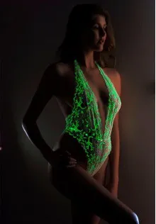 Glow In The Dark Lace Teddy