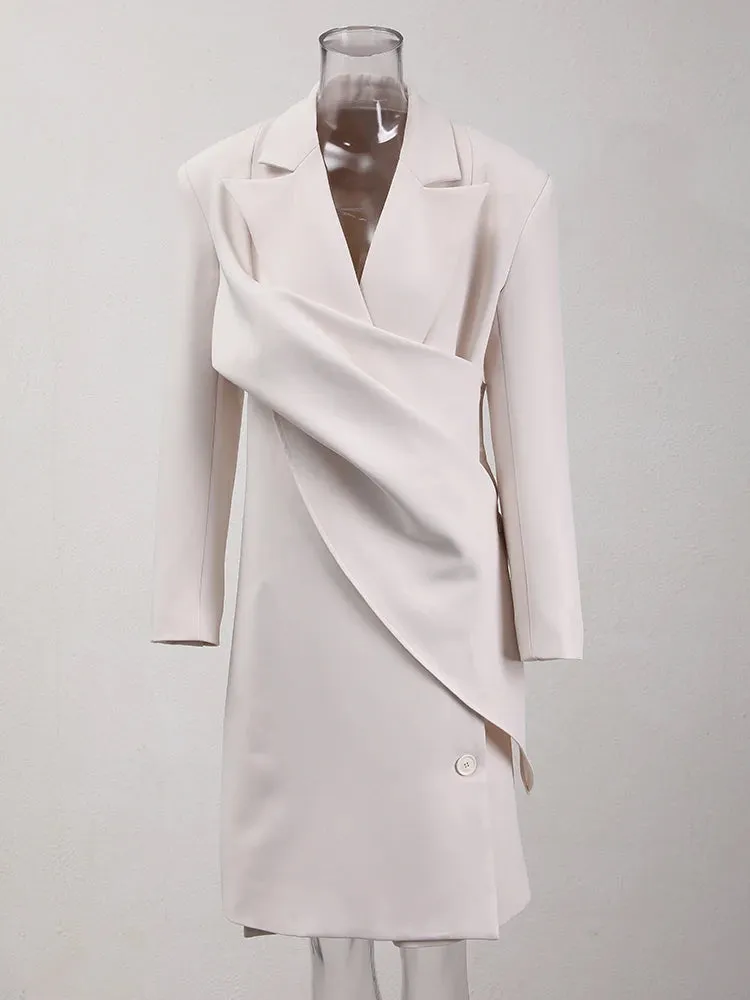 HEYFANCYSTYLE Sophisticated Chic Beige Coat