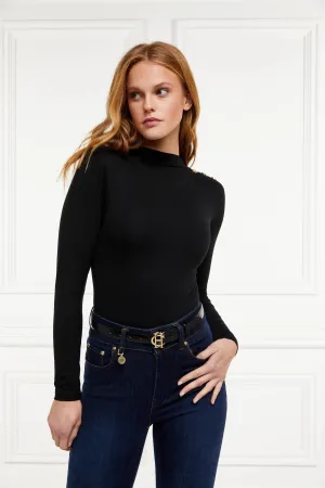 Holland Cooper Harper Long Sleeve Bodysuit in Black