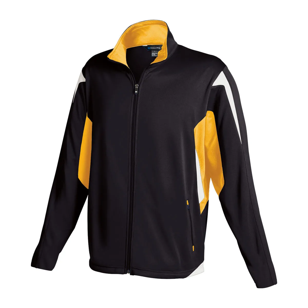 Holloway Men's Black/Light Gold/White Full Zip Dedication Jacket