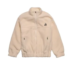 HOMME  Zip Sherpa Jacket Off White