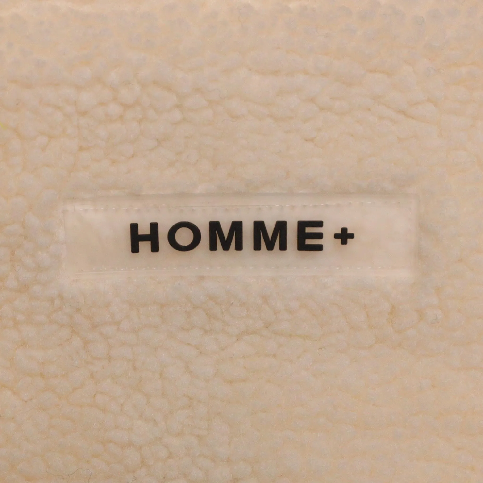 HOMME  Zip Sherpa Jacket Off White