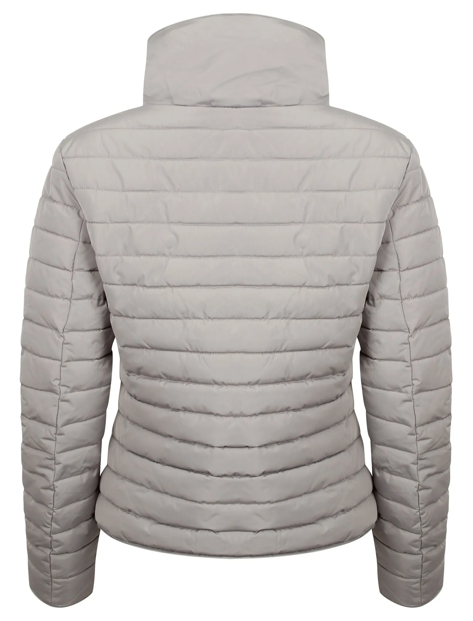 Honey Funnel Neck Quilted Jacket in Silver Sconce - Tokyo Laundry