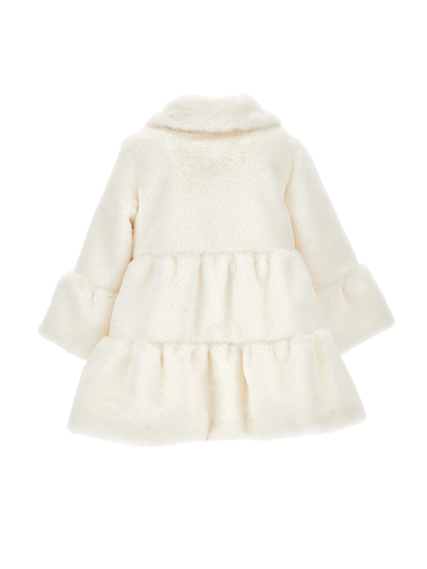 Ivory Fur Tiered Baby Coat