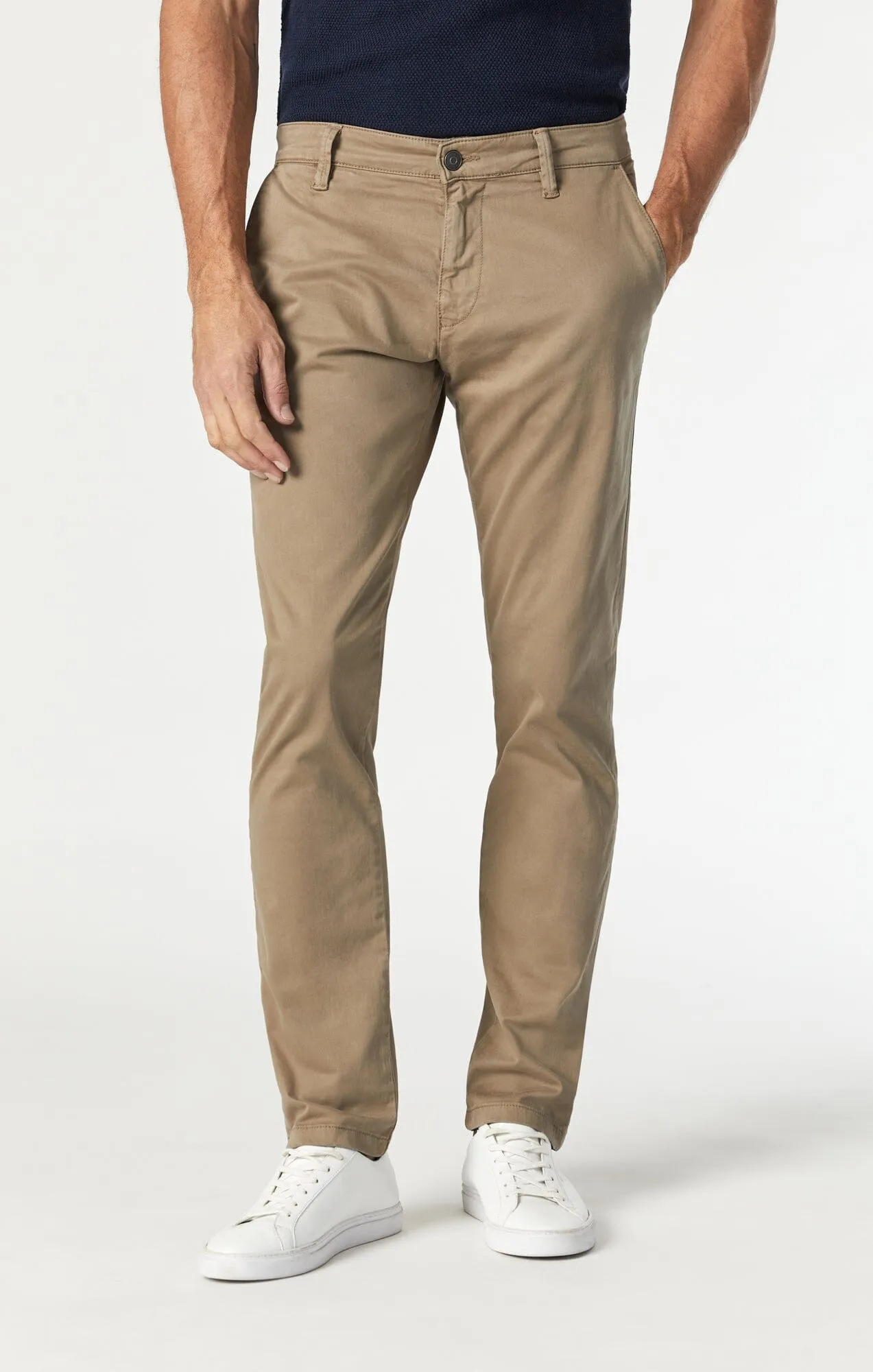 JOHNNY SLIM LEG CHINO IN BRITISH KHAKI TWILL