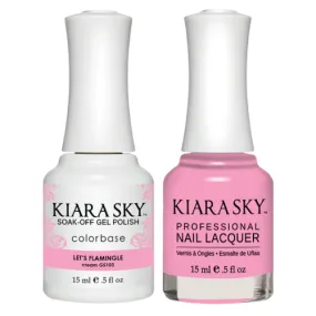 Kiara Sky All-in-One Gel   Polish Duo - 5103 Let's Flamingle