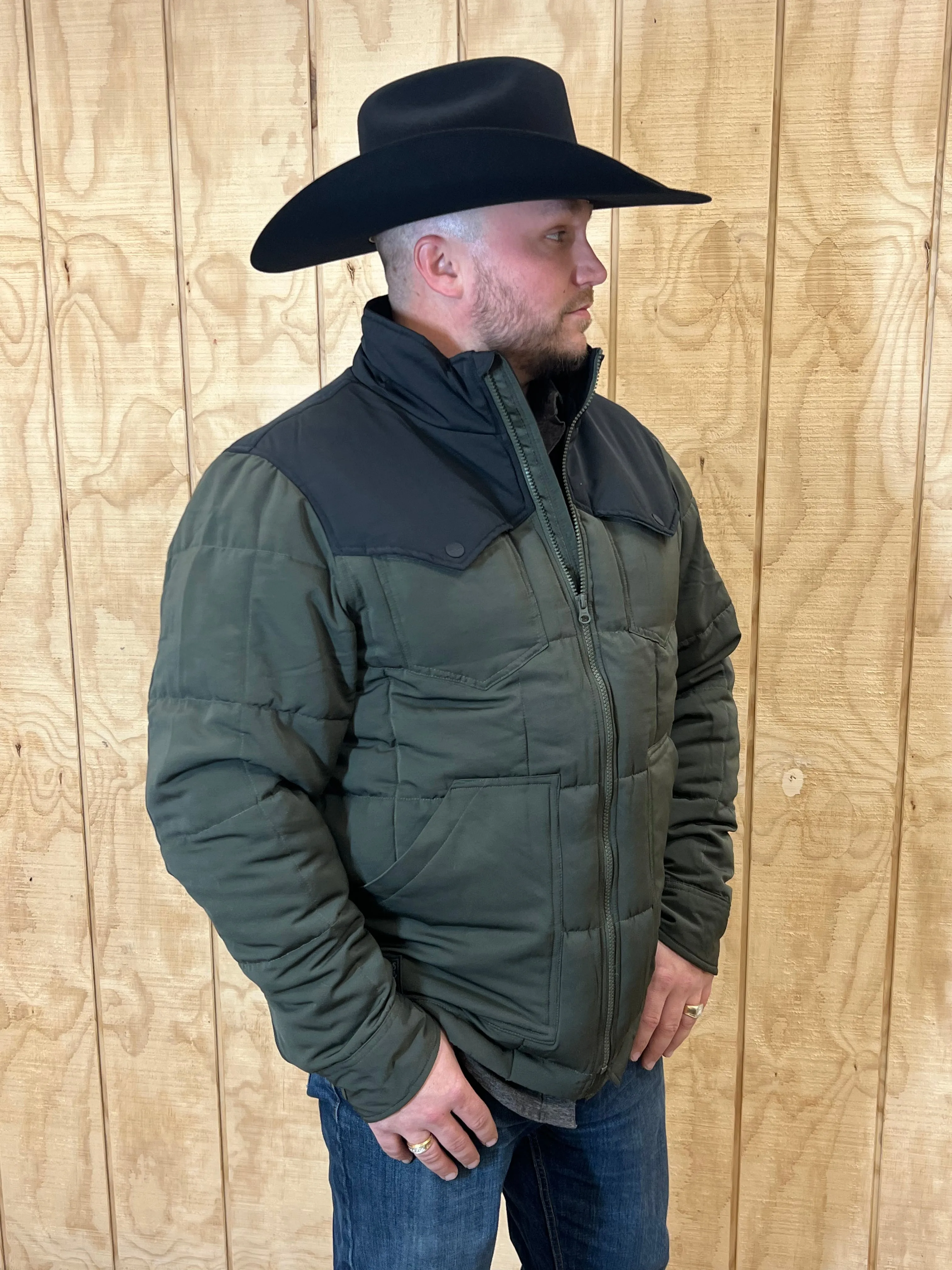 Kimes Ranch Men's Black/Army Green Colt Jacket